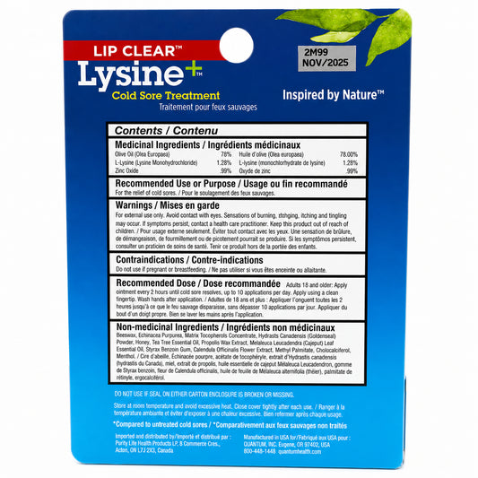 Quantum Lip Clear® Lysine+® Cold Sore Treatment - 7 g / 0,25 oz