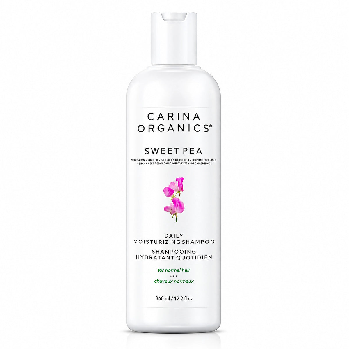 Carina Organics Sweet Pea Daily Moisturizing Shampoo - 360 ml / 12.2 oz