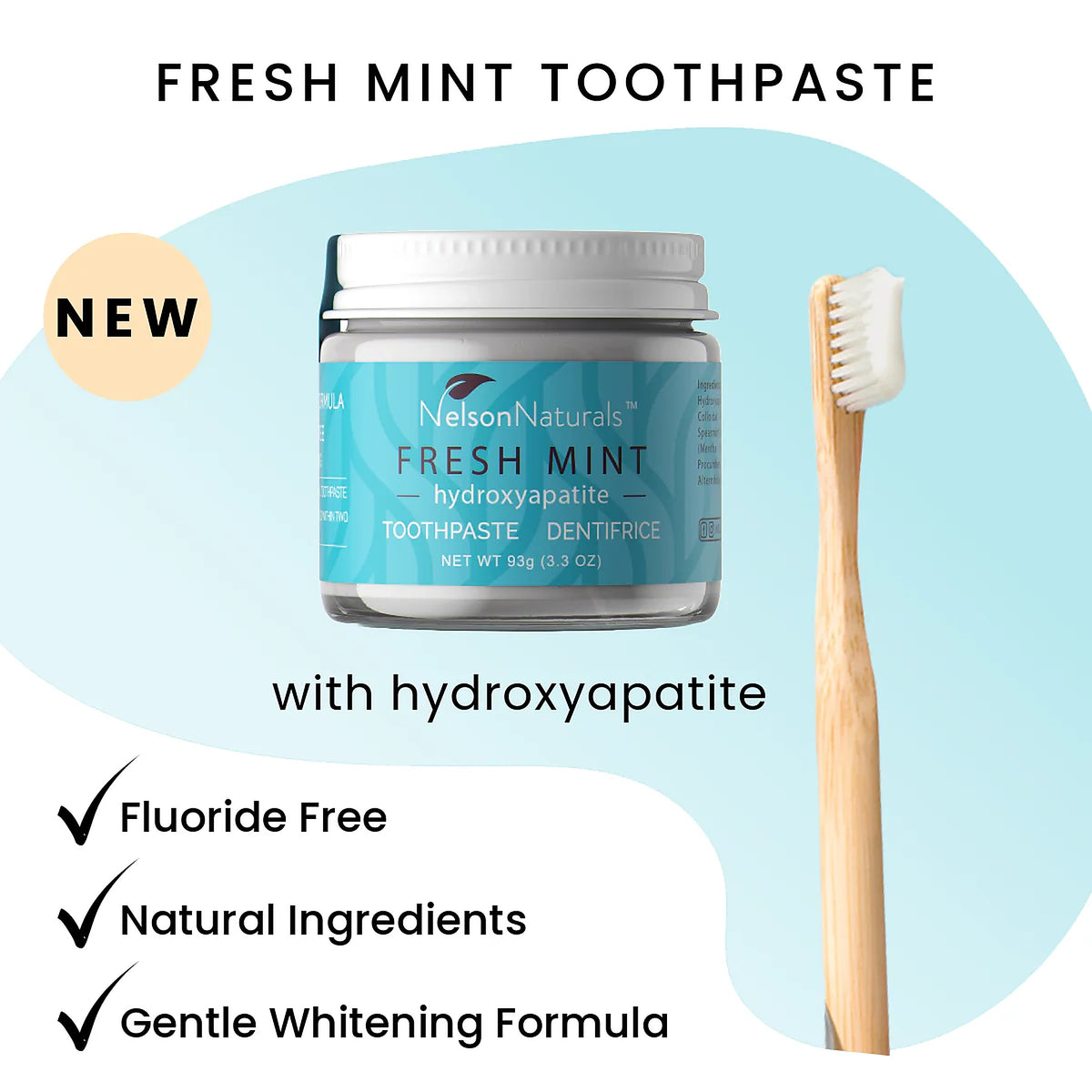 Nelson Naturals Fresh Mint with hydroxyapatite - 93 g / 3.3 oz